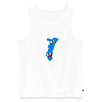 Alsace Region - Men's Premium Organic Tank Top - white - Front - AI Model Male 178 light (178cm)