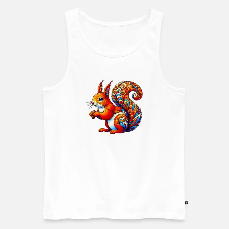 Eichhörnchen - Männer Premium Bio Tank Top - Weiß