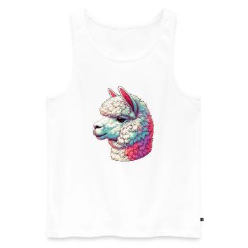 Alpaca - Men's Premium Organic Tank Top - white - Front - Michal (187cm)