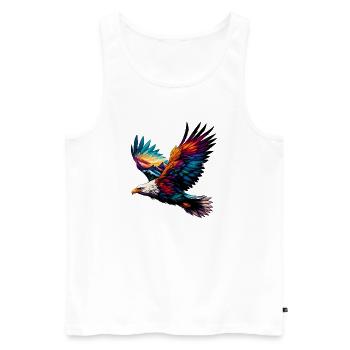 Adler - Männer Premium Bio Tank Top - Weiß - Vorne - Michal (187cm)
