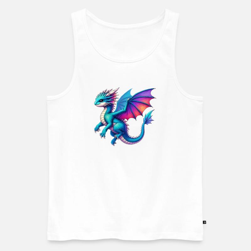 Drache - Männer Premium Bio Tank Top - Weiß