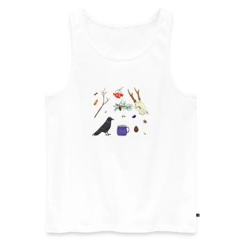 Winter tales 1 - Men's Premium Organic Tank Top - white - Front - Michal (187cm)