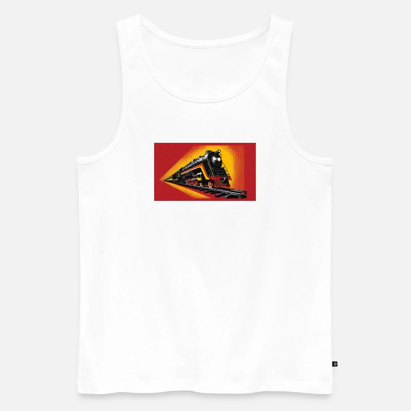 Zug 1 2 - Männer Premium Bio Tank Top - Weiß