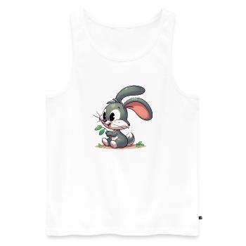 Lapin - Débardeur bio Premium Homme - blanc - Devant - Michal (187cm)