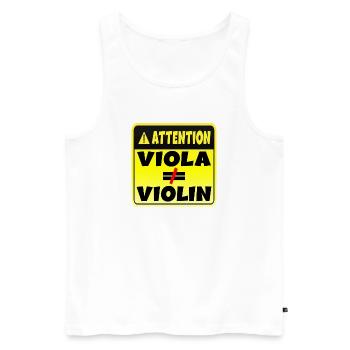 ACHTUNG MUSIKINSTRUMENT VIOLA VIOLINE - Männer Premium Bio Tank Top - Weiß - Vorne - Michal (187cm)