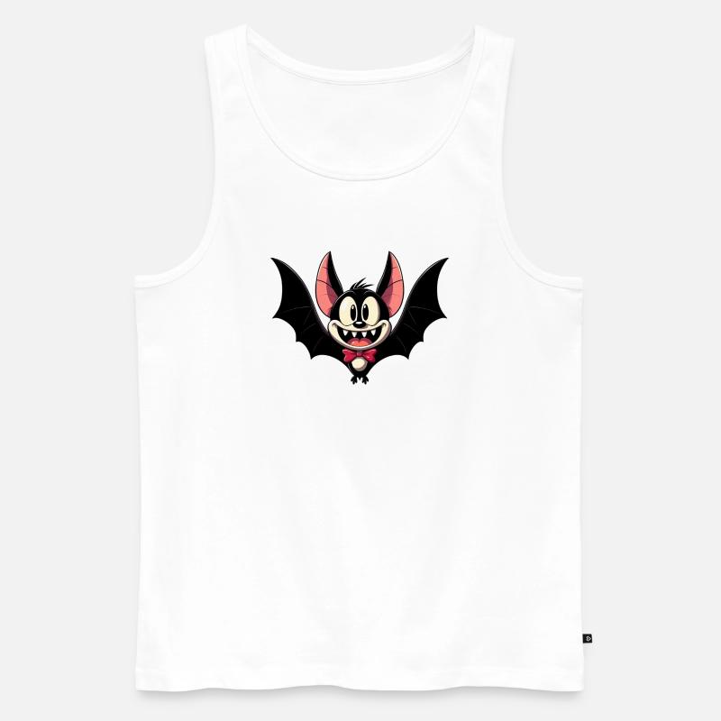 Fledermaus - Männer Premium Bio Tank Top - Weiß