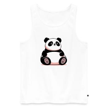Panda - Débardeur bio Premium Homme - blanc - Devant - Michal (187cm)