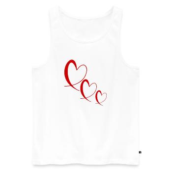 HEART. HAPPY BIRTHDAY. HAPPY BIRTHDAY - Men's Premium Organic Tank Top - white - Front - Michal (187cm)