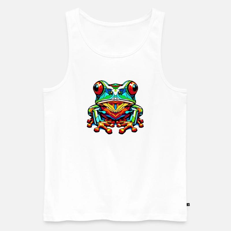Frosch - Männer Premium Bio Tank Top - Weiß