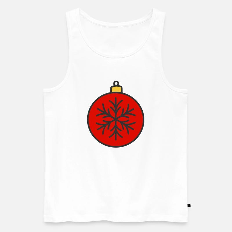 Weihnachtskugel - Männer Premium Bio Tank Top - Weiß