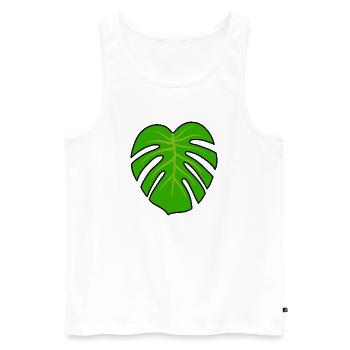 Monstera Plant - Men's Premium Organic Tank Top - white - Front - Michal (187cm)