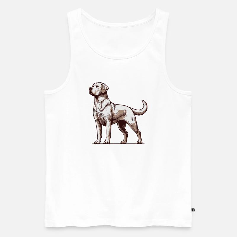 Labrador - Männer Premium Bio Tank Top - Weiß