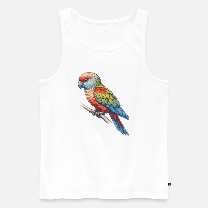 Papagai - Männer Premium Bio Tank Top - Weiß
