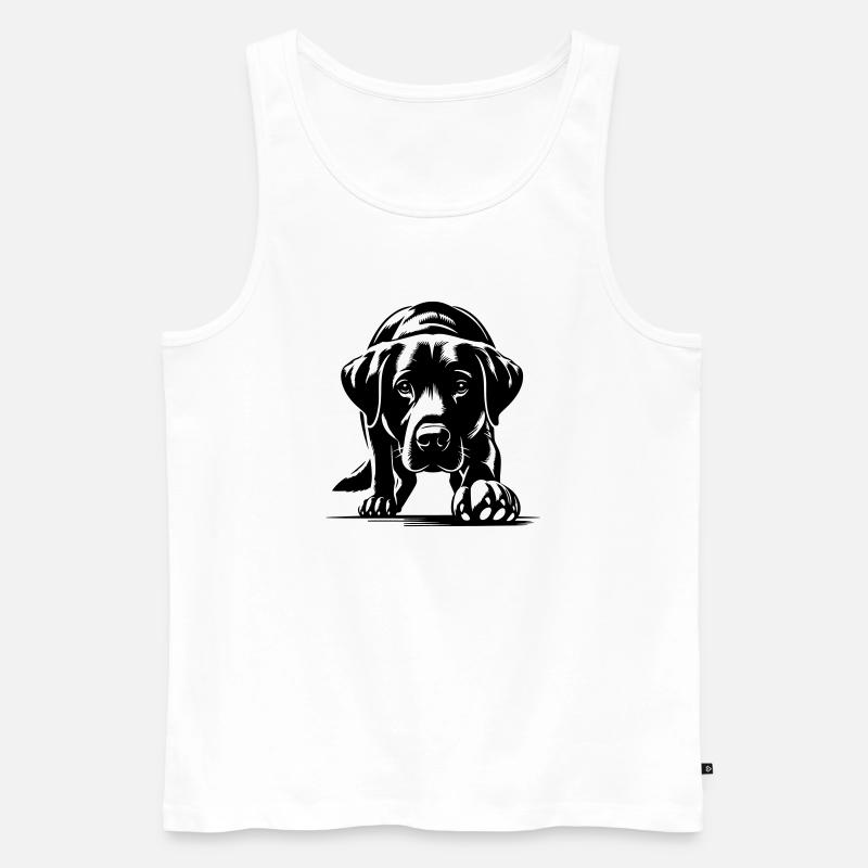 Labrador - Männer Premium Bio Tank Top - Weiß