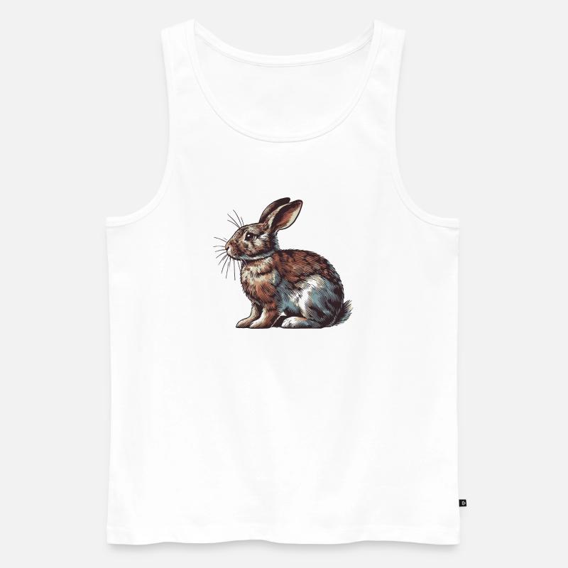 Hase - Männer Premium Bio Tank Top - Weiß
