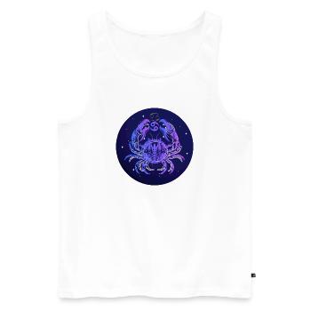 Créativité étoilée du cancer - Débardeur bio Premium Homme - blanc - Devant - Michal (187cm)