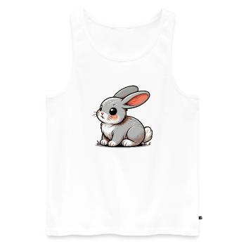 Kaninchen - Männer Premium Bio Tank Top - Weiß - Vorne - Michal (187cm)