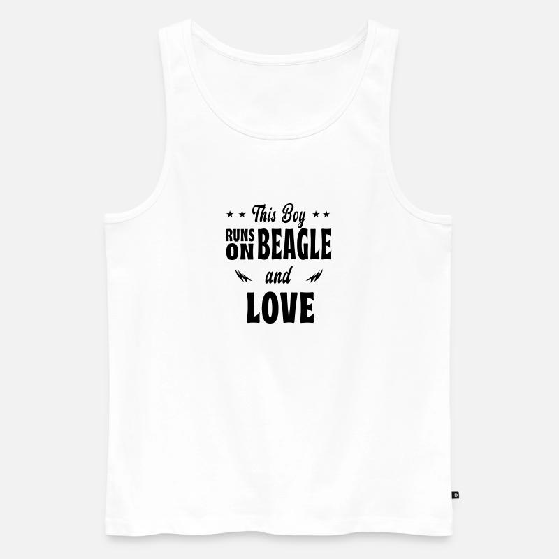 Dieser Junge Beagle Design - Männer Premium Bio Tank Top - Weiß