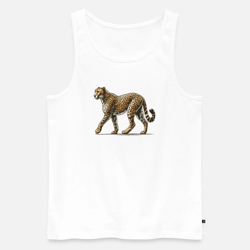 Gepard - Männer Premium Bio Tank Top - Weiß