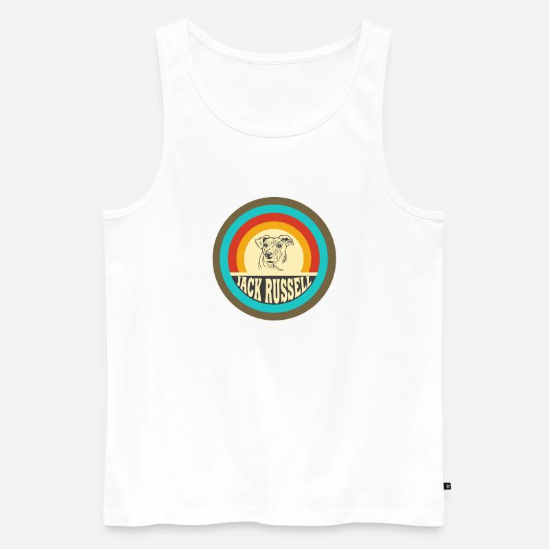Jack Russell Terrier Design - Männer Premium Bio Tank Top - Weiß