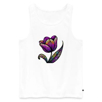Tulip - Men's Premium Organic Tank Top - white - Front - Michal (187cm)