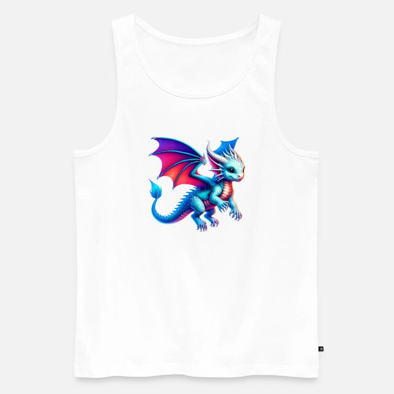 Drache - Männer Premium Bio Tank Top - Weiß
