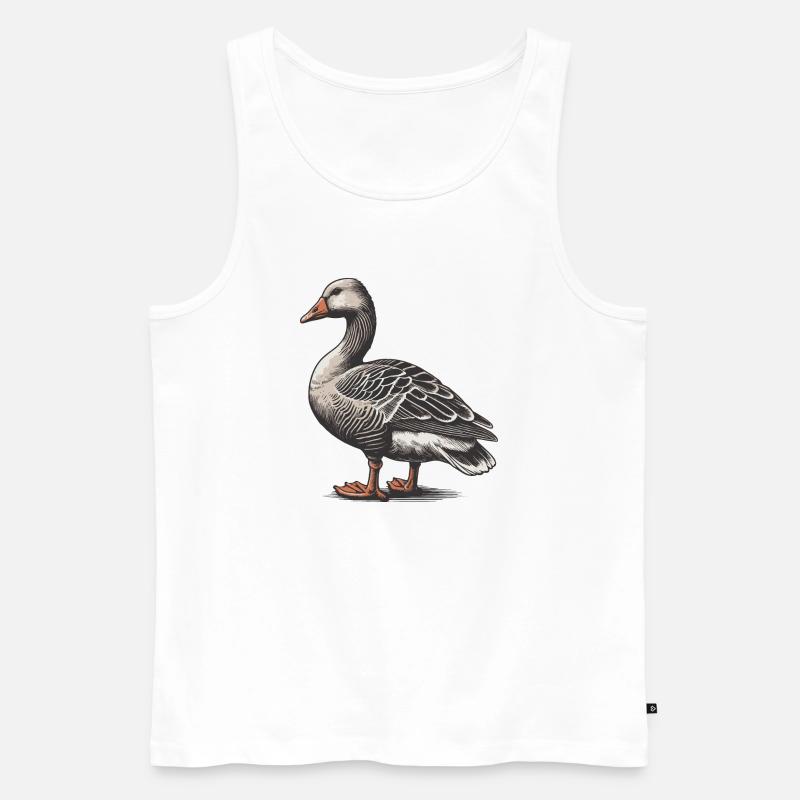 Gans - Männer Premium Bio Tank Top - Weiß