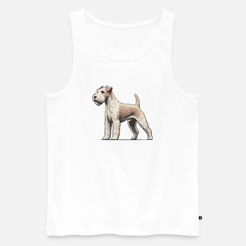 Terrier - Männer Premium Bio Tank Top - Weiß