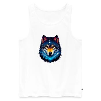 Loup - Débardeur bio Premium Homme - blanc - Devant - Michal (187cm)