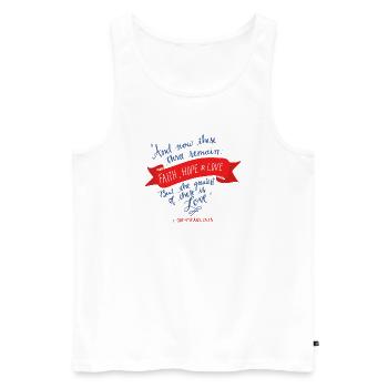 Faith Hope and Love 2 - Men's Premium Organic Tank Top - white - Front - Michal (187cm)