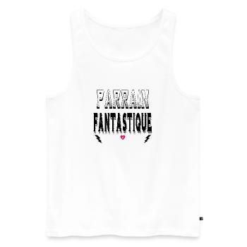 Parrain Fantastique - Débardeur bio Premium Homme - blanc - Devant - Michal (187cm)