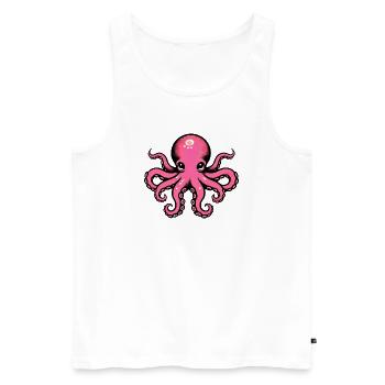 Krake - Männer Premium Bio Tank Top - Weiß - Vorne - Michal (187cm)