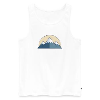 Gebirge - Männer Premium Bio Tank Top - Weiß - Vorne - Michal (187cm)