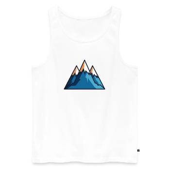 Gebirge - Männer Premium Bio Tank Top - Weiß - Vorne - Michal (187cm)