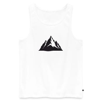 Gebirge - Männer Premium Bio Tank Top - Weiß - Vorne - Michal (187cm)