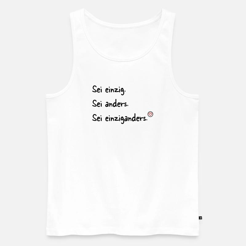 Sei einziganders - Männer Premium Bio Tank Top - Weiß