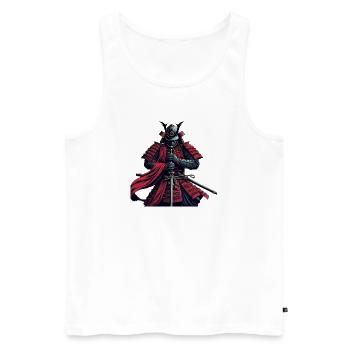 Bushido des Samurai-Kriegers - Männer Premium Bio Tank Top - Weiß - Vorne - AI Model Male 178 light (178cm)