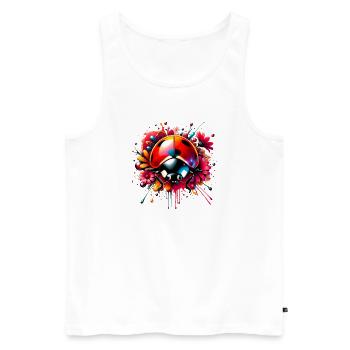 Marienkäfer - Männer Premium Bio Tank Top - Weiß - Vorne - Michal (187cm)
