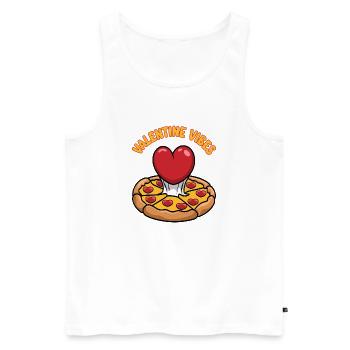Valentine Vibes für verliebte zu Valentinstag - Männer Premium Bio Tank Top - Weiß - Vorne - Michal (187cm)