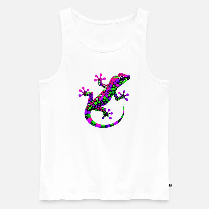 Gecko - Männer Premium Bio Tank Top - Weiß