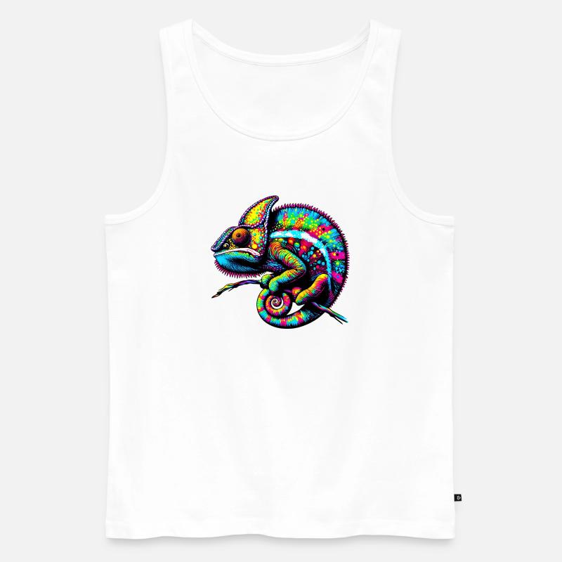 Chamäleon - Männer Premium Bio Tank Top - Weiß