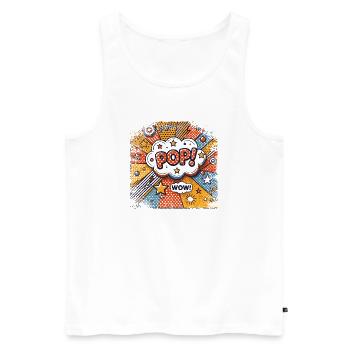 Pop Art | trendy - Men's Premium Organic Tank Top - white - Front - AI Model Male 178 light (178cm)