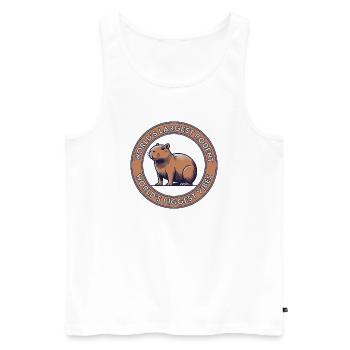 World's Largest Rodent, World's Biggest Vibes - Men's Premium Organic Tank Top - white - Front - Michal (187cm)