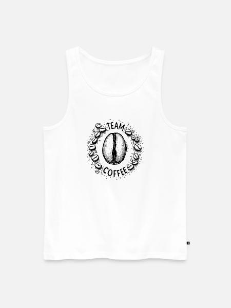 Team Coffee, Team Coffee, Coffee Lover - Men's Premium Organic Tank Top - white