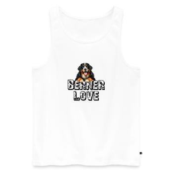 Berner Sennenhund - Männer Premium Bio Tank Top - Weiß - Vorne - Michal (187cm)