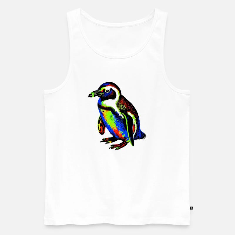 Pinguin - Männer Premium Bio Tank Top - Weiß
