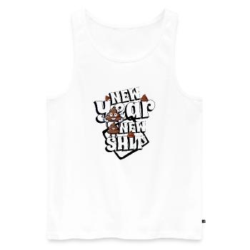 Neues Jahr neue Scheiße - Männer Premium Bio Tank Top - Weiß - Vorne - AI Model Male 178 light (178cm)