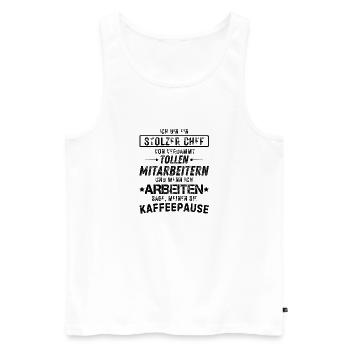 Ein Stolzer Chef Von Verdammt Tollen Mitarbeitern - Männer Premium Bio Tank Top - Weiß - Vorne - Michal (187cm)