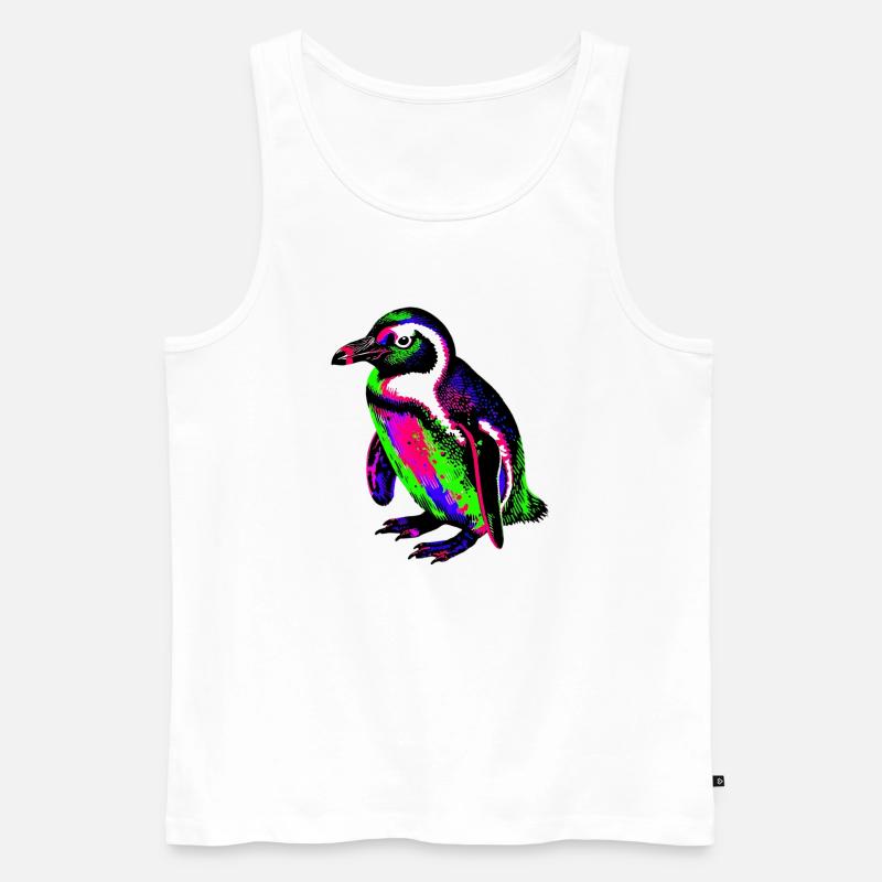 Pinguin - Männer Premium Bio Tank Top - Weiß