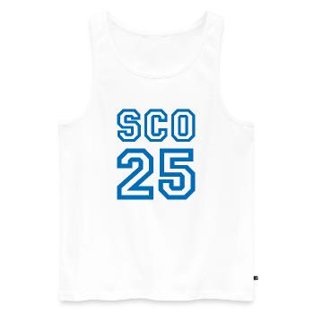 SCOTLAND - Männer Premium Bio Tank Top - Weiß - Vorne - Michal (187cm)